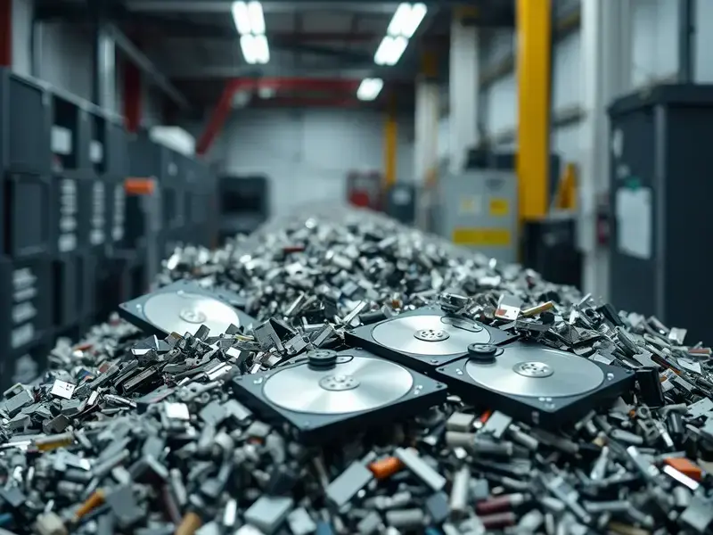 Hard drive destruction process