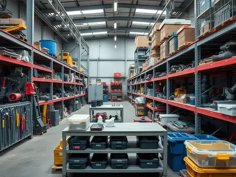 Industrial equipment and tools display