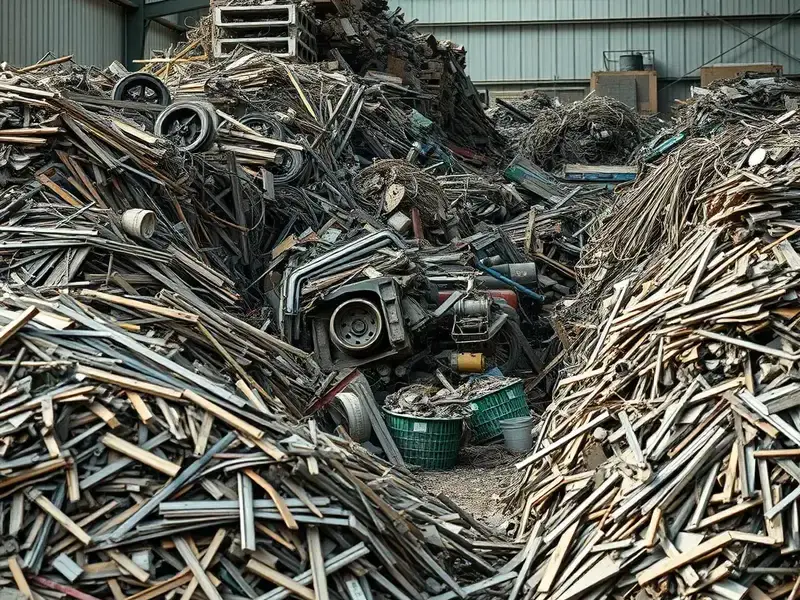 Sorted metal scrap yard
